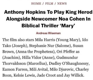 Stephanie Nur Instagram - This was a very special role for me. My first “straight to offer”, from the wonderful producer, @maryaloe_ Thankyou for seeing something in me and giving me the opportunity to play a character I have long ago obsessed about. Always grateful, pinch me! 

This will forever be a highlight of my trajectory. Deeply grateful for this opportunity. It came in such a saving-grace time.  And it feels so surreal that I got to play all my scenes alongside and opposite the iconic legend, and truly extraordinary, one of a kind man, Sir Tony Hopkins. It was art in itself to watch him work, be on set, his kindness humility and unabashed intensity. We created some truly epic, beautiful scenes together. This was a very special role for me. 
I’m so grateful to be alongside these lovely and talented cast members, who I made lasting friendships with. Thank you thank you thank you!
I can’t wait for you all to see this film!