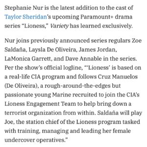 Stephanie Nur Instagram - Grateful, honored and humbled to have this chance.  More to say and thank … all in due time. 
Now back to work ;)