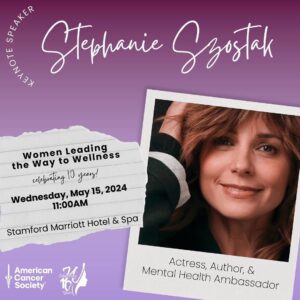 Stephanie Szostak Instagram - If you’re in the neighborhood, come on by!!! 
(Link for tickets in bio)

Repost from @acswomenleadingtheway - This week, we are thrilled to highlight our keynote speakers for this year’s luncheon!
Up first, @stephshortstak!! Stephanie is an actress, best known for her lead role on ABC’s
“Million Little Things,” but you might also recognize her from “The Devil Wears Prada” and
“Dinner for Schmucks.”
Like many women, Stephanie has battled with Imposter Syndrome, and through overcoming these feelings, has developed her own playbook, called SELF!SH, to help others cultivate and empower their own mindsets.
We cannot wait for you to hear speak on May 15th! As an added bonus, @elmstreetbooks will be on site selling copies of SELF!SH to be signed.
Link in bio for tickets!