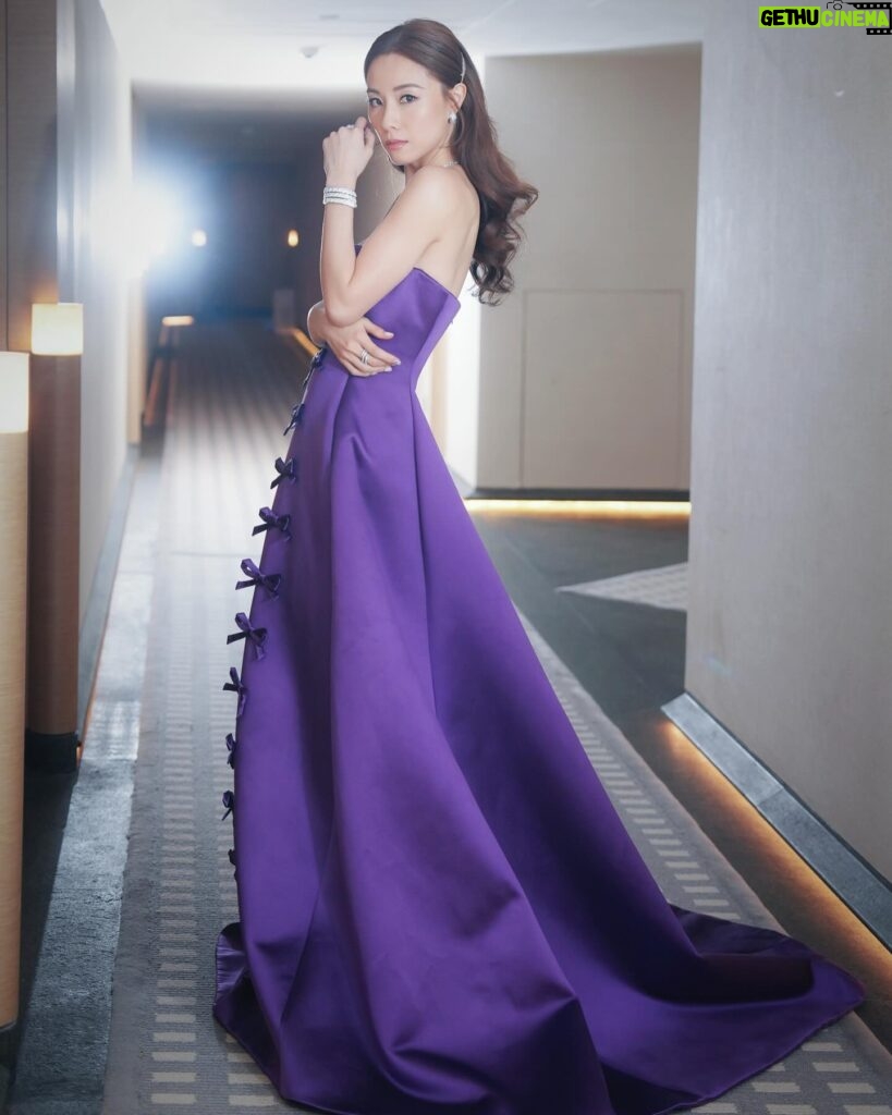 Stephy Tang Lai-Yan Instagram - 💜💜💜 Do you like purple ? @maisonvalentino Make Up : @cyruslee_bridal_makeup Hair : @myos_ritzlam Styling : @queenie_yu #qystyling