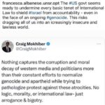 Stina Wollter Instagram - Ett par citat från @francesca.albanese.unsr.opt (FN:s särskilda rapportör för de ockuperade palestinska territorierna.) och @craigmokhiber (FN-tjänstemannen som avgick. Läs hans brev fr 28 okt 2023 där han förklarar varför han avgår, finns på nätet.)