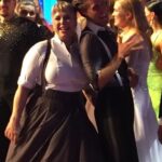 Stina Wollter Instagram - Sju år sen idag. Let’s Dance. Jag å Tobias och en jive och Dolly Parton. (Jag måste ju posta lite ofarliga gulliga grejer eftersom jag är begränsad här på instagram)