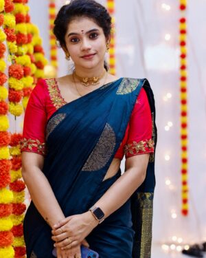 Subiksha Kayarohanam Instagram - Grace over grudges ✨😍
Saree courtesy @ashas_womens_collection 
Blouse designer @yaradesigners 
DOP @risshie_