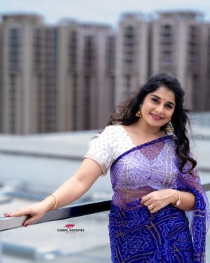 Sudeepa Pinky Instagram - 💙✨💙 saree love💙✨💙

My designer: @nishpanna_couture 
Mua : @swatis_makeup_academy 
Photography: @candid_shoooter_