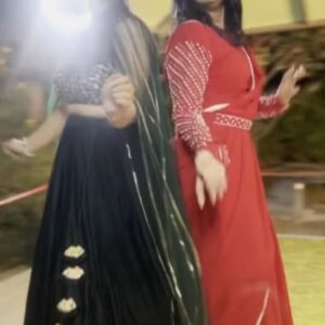 Sudeepa Pinky Instagram - Don't be moody... Shake your body! 
Will never miss a chance to dance with my bestie @marina.a1203 
.
.

💕🧡♥️ Live.Laugh.Love🧡♥️💕
- Sudeepa Pinky

✨Attire by @girijadesngrgiri ✨

#dance #party
#enjoy #wedding #sangeet #tollywood #actress #SudeepaonBbTelugu #sudeepapinky #party #reddress #dance