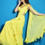 Sukhmani Sadana Instagram - Jalte toh hum bhi hain… Kya pata… Pataka shaayad hum bhi ho ;) Wearing @anshikatakofficial Shot by @themesbymanav #diwali #colours #lehenga #vibrant #girlsjustwannahavefun