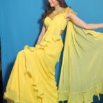 Sukhmani Sadana Instagram - Jalte toh hum bhi hain… Kya pata… Pataka shaayad hum bhi ho ;) Wearing @anshikatakofficial Shot by @themesbymanav #diwali #colours #lehenga #vibrant #girlsjustwannahavefun