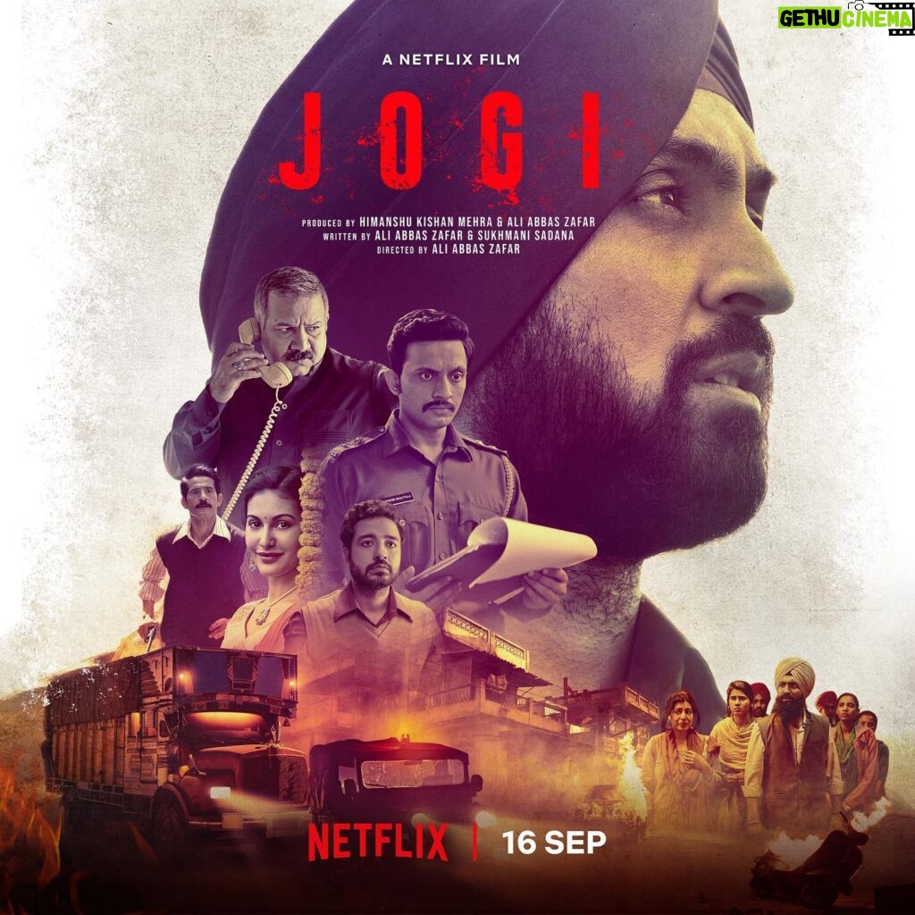 Sukhmani Sadana Instagram - Himmat da naam Jogi. Umeed da naam Jogi. Watch this gripping tale of bravery, friendship, hope and everything in between. Out on 16th September, only on Netflix! Written by @aliabbaszafar and @sukhmanisadana #Jogi #JogiOnNetflix #writer #writtenby @netflix_in @ihimanshumehra @aliabbaszafar @aazfilms @sukhmanisadana @diljitdosanjh @amyradastur93 @mohdzeeshanayyub @hitentejwani @pareshpahuja @kumudkmishra