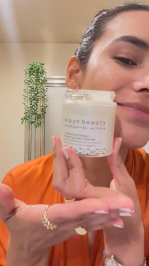 Sulem Calderon Instagram - Saturday routines for the night!! So simple and it has been my GO TOOOO for 4 years🦋 

Using my favorite super fast 5 minute mask from @alpynbeauty MY FAVORITE HOLY GRAIL! 

Juneberry and Collagen, Hydrating Cream Cleanser! 
For a deeper more hydrating cleaaaanse of your life! 

You’re sooo welcome 🦋

• plastic neutral certified
• for the planet
• cruelty free