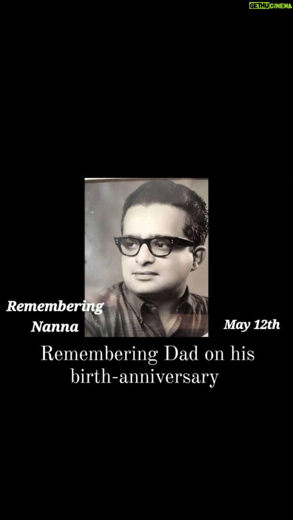 Sumalatha Instagram - A handsome, gentle person..a loving dad..a short time on earth , forever in our hearts & thoughts ♥️ missing & remembering dad on his birth anniversary