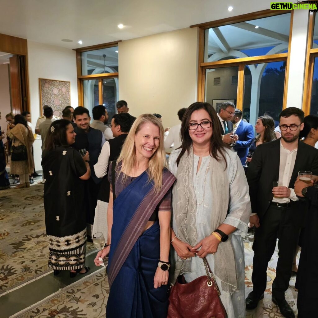 Sumalatha Instagram - Had a brief interesting interaction with Australian Deputy High Commissioner Ms Sarah Storey at an event hosted by her at the Australian High Commission. She is a self-confessed Saree lover and carries it beautifully . #australianhighcommission #sarahstorey #newdelhiindia