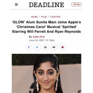 Sunita Mani Instagram - Bubbling over with excitement to be in this tiny little movie musical with some up-and-coming actors you’re really gonna love once you give them a chance 💖💖💖