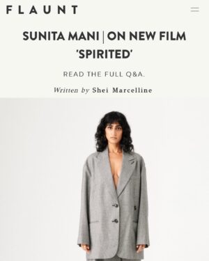 Sunita Mani Instagram - Flaunt Magazine 🌬 Lovely convo w/ @shei.marcelline on my past and playing “PAST”

📸: @tommyagriodimas.tiff got the shot
Hair: @karla_julianna 
Makeup: @andrea_tiller 
Stylist: @sarahslutsky x @carlee___