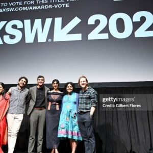 Sunita Mani Instagram - A NICE INDIAN BOY! World Premiere!!! Thank you SXSW and all of you who came out to watch our film! Your support and love were deeply felt 🐬

Some INCRED cast not pictured here: Jonathan Groff, @sachinsahel we missed you! Sas Goldberg, @peterkz—I did see you, SHINE actually, and I love you. Other amazing supporting cast who couldn’t make it, I know you were busy watching Out TV 😎

Thank you to all cast and crew for making this beautiful story come to life. Let’s savor the words that our steadfast director said at the premiere, “Wait…the carpet is actually red…”