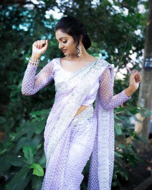 Sunitha Srinivasan Instagram - 💜💜💜
Costume: @chitras_fashion_studio 
Makeup @rinkymakeup_artist 
Pic @anderson_hpk