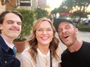 Sunny Mabrey Instagram - FINALLY got to see this (21 year old) kid (with a dapper Wes Anderson-esque mustache) after A YEAR AND A HALF. Yeah. I cried. Anyway, we three have a lot of fun together. #stepson ♥️♥️♥️ @cogeian @ethanembry