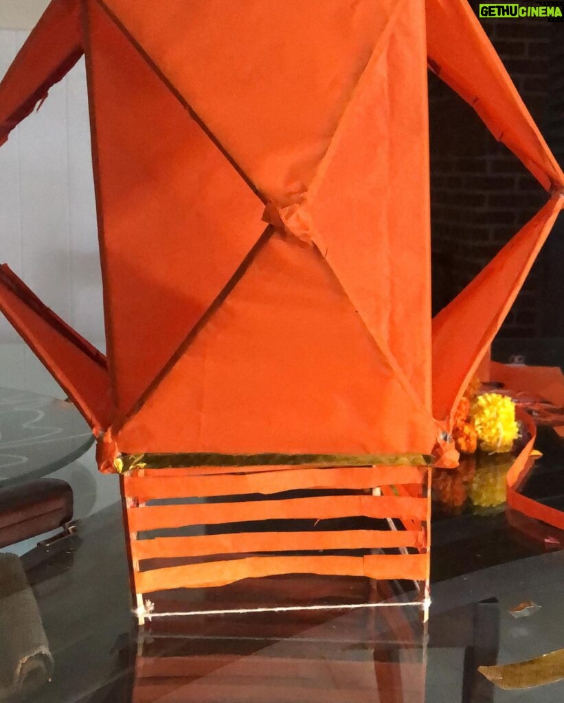 Supriya Pilgaonkar Instagram - Thrilled to have made my own lantern ! Which I dedicate to my mother who was a teacher of art and craft in Mumbai municipal school for 36 years. .what today’s children will enjoy is handicraft... but for that young mums need to sit with the kids like old days for an hour or two. . I know it’s not easy .. easy is to handover the cell and let them play a game. ... but try it over a weekend. ... it’s fun. ... for the mums too. . #respectforhandicraft #diwalilantern. And yes please don’t haggle the price of these lanterns if you decide to buy readymade. I admit to haggle last year saying itna mehenga ?? But I recycled the bamboo structure and made one and realised the time and effort went into it. .. so #artisans .