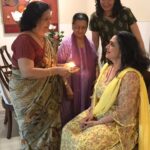Supriya Pilgaonkar Instagram - 1979 to 2021 -It’s still the same ritual , thank you mom for making me understand from early age , doing Aarti on your birthday , invites the light to enter your life , inner being. , to show you the right path
