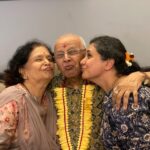 Supriya Pilgaonkar Instagram – Hahahaha so cute. , was trying to teach folks how to mock a kiss for a pic…. Turned out hilarious. !