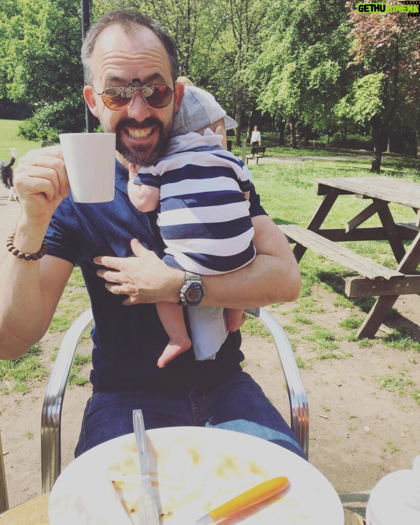 Suranne Jones Instagram - Remember when he was this small my love❤️ Happy Father’s Day. We love you ❤️ very grateful for all you do. .. Also, the dogs think you’re ace! 🐾 @teamakersprod