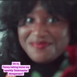 Susan Wokoma Instagram - Hey there neighbour! Fancy taking home my official completely-sold-out-forever @taskmaster dungarees by @stateofdisarray? (Also worn by @littlealexhorne in the episode 10 hotel task, albeit back to front…)
Or maybe you’d love to catch @ramy live and meet him afterwards?
Perhaps an astrology zoom chat with @aimeelouwood might be more up your street? A signed script from @alicelowespaceoddity perchance? Maybe handwritten lyrics to ‘Sweet Dreams’ by @annielennox__ ? Or a ‘perfect porridge’ tutorial (what the…?) with #JoshOConnor?

Well my clever friends over at @cinema4gaza have made this possible - all with the aim to raise as much money as we can for @medicalaidpal. Things are so completely desperate as Gaza sits on the brink of famine. I know it’s overwhelming but we cannot look away. 

So please join us on @givergy on April 2nd at 9am when the auction kicks off right up until midnight on the 12th April when WE MUST CLOSE!!!! 

You can browse all the items up for grabs via the link in my bio or the QR code in the penultimate slide and get those bidding fingers ready. 

So much more needs to happen as well as fundraising but every bit of action is vital. Thank you xx

(Big shout out to the brains behind @cinema4gaza - @helensimmons8 @sophiemonkskaufman @julia_jackman_ @hannainesflint @lei_lala_latif  @rebeccaosias_ - rockstars all!) 

#palestine 
#gaza 
#medicalaidforpalestinians 
#cinemaforgaza
#ceasefirenow