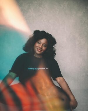 Susan Wokoma Instagram - Basically The Spice Girls, but in one person 💙 💚 🩷 🖤 💙🖤🩶 👊🏿✌🏿 ✨ 
Thank you @alex_cameron for being persistent and inviting me into your wonderful garden to play. Being photographed as myself is something I actually have a weird relationship with (I’ve been on screen since I was 14!) but Alex is the most encouraging, sensitive best ❤️❤️❤️
And my face is actually rather nice! (Thanks Dad 🕊️)