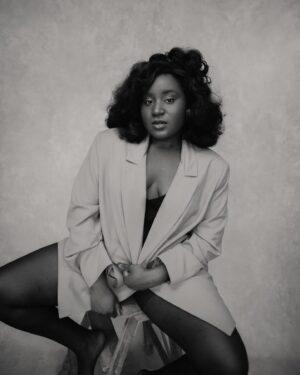 Susan Wokoma Instagram - Basically The Spice Girls, but in one person 💙 💚 🩷 🖤 💙🖤🩶 👊🏿✌🏿 ✨ 
Thank you @alex_cameron for being persistent and inviting me into your wonderful garden to play. Being photographed as myself is something I actually have a weird relationship with (I’ve been on screen since I was 14!) but Alex is the most encouraging, sensitive best ❤️❤️❤️
And my face is actually rather nice! (Thanks Dad 🕊️)