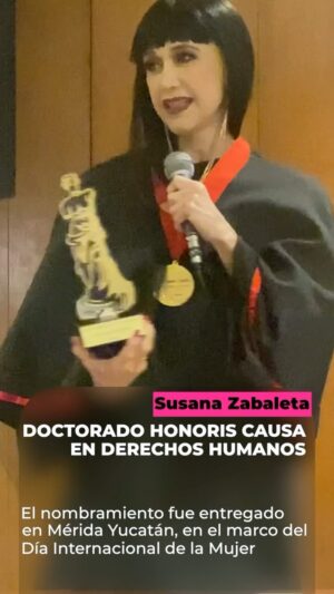 Susana Zabaleta Instagram - 🎓 ¡Qué honor y qué compromiso! Recibiendo el Doctorado Honoris Causa en Derechos Humanos por parte del @iairthr.