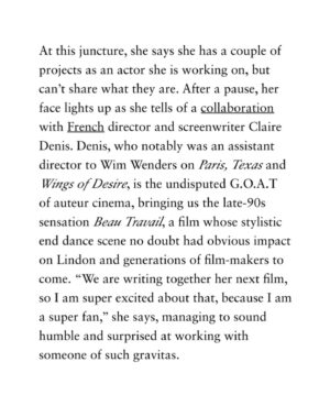 Suzanne Lindon Instagram - Out in Australia @russhmagazine ♥️ merci pour cette conversation sur le travail, les rencontres et l’émotion d’écrire avec mon idole. 

Photos by my @hellmannsam with my @celine family
Words by @thisisjessblanch - thank you <3
