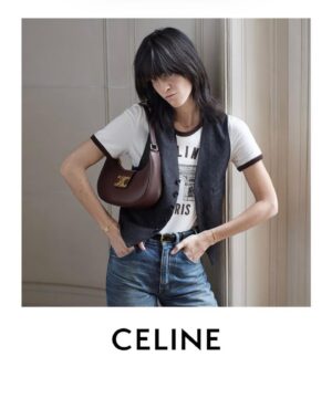 Suzanne Lindon Instagram - @celine nouvelle campagne par hedi 🖤 @hedislimane