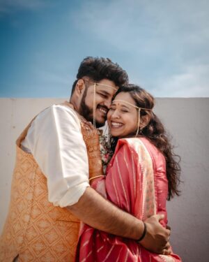 Swanandi Tikekar Instagram - Can’t wait to make her my Mrs!😘 @swananditikekar ❤️
.
Clicked by @lensfixed_onkarabhyankar ✨
Asthetics & Skincare by @thefacestudio.in 
Socials and PR by @wechitramedia @n.i.d.s_ 
.
.
.
#AshishKulkarni #SwanandiTikekar #Anandi #PreweddingRituals #Blessed