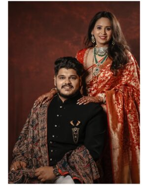Swanandi Tikekar Instagram - I found my love story in you!❤️ Love you, my forever! ♾️
#WeAreMarried 😁 

Saree : @saudamini_handloom 
Blouse : @nishfash_design_studio 
Ashish’s Outfit : @raayaethnic_
Jewellery : @jizajewellerystudio 
Styling : @saudamini_g
Draping : @nilam_art1687 
Swanandi’s MUAH : @khushbooghodke 
Ashish’s MUAH : @krishna_deshmukh_makeup 
Pictures : @lensfixed_onkarabhyankar
Asthetics & Skincare : @thefacestudio.in 
Socials and Exclusive PR : @wechitramedia @n.i.d.s_ 

#ANANDI #SwanandiTikekar #AshishKulkarni #SwanandiAshish #Reception #Blessed