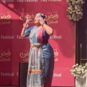 Swarnamalya Instagram - When our minds meet, our hearts melt. A lifetime’s opportunity to cross the border and see the land that holds so many memories, painful, tearful, yet full of hope and resilience- Lahore invited me, I knew this year is special. To speak at the opening of the FAIZ Festival 2024 on behalf of the Indian delegation, to share stage with Salima ji, daughter of Faiz Saab and to perform at the historic Alhambra hall, the very same space in which Iqbal Bano had sung Faiz Saab’s Hum Dekhenge in the 70s, to take the same Nazm in Tamil to an awakened audience who not only gave a lasting standing ovation to Sadir but were moved to tears along with me, and to experience the love of Lahore’s poetry, mushairas, qawwali, Abida ji’s Sufi Kalams, Lahori food, and above all the love and warmth of the people of Lahore. 2024 February is historic in my life. Thoughts about boundaries and borders, identities and struggles- but most importantly about love, peace, harmony and hope. Faiz Saab lives in the hearts of the city of Lahore. And you can see his warmth in the hug of Moneeza ji his daughter to me. Also in one of the  pics is Nawabzada Asfandyar ji who is a Bharatanatyam dancer of Pakistan whom I had invited to join me briefly on the stage,  along with my dearest friend Arvinder Chamak Saab. So many friendships and so many lives shared ❤️here is to more