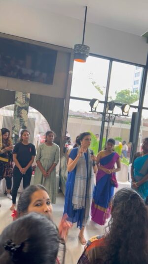 Swarnamalya Instagram - Exploring Spaces- temporal and spatial Workshop happening now @texturesoftraditions Culture Festival @kraft_dine  See you all this evening for performances