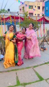 Swathi Sharma Instagram - Still in Pongal vibes 🔥💃 #pongalkolam #pongalcelebration #dance #goodvibes #invibe #trendingreels #trending #reelitfeelit