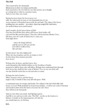 Sydney Chandler Instagram - a few of my poems // 2 old, 2 new