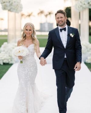 Sydney Sadick Instagram - Introducing… Mr. and Mrs. Adams! 🤍
Truly the most magical day of my life! ✨ I can’t wait to spend forever with you, @adamamos11 

Thank you to everyone who made yesterday possible, especially my mom! 

📸 @sunnyleephoto 
👗 @moniquelhuillier 
🌸 @bircheventdesign 
📝 @rackelgehlsenweddings 
💄 @natalie_la 
👱🏻‍♀️ @hairbyalisonfarfan