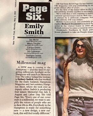 Sydney Sadick Instagram - THE NEWS IS OUT‼️I’m thrilled to announce the launch of my new Hamptons magazine, “Spotlight on the Hamptons” @spotlight.hamptons ⚡️ the first publication to target millennials Out East! You will spot our premiere issue all across the Hamptons starting May 26th, with 3 more issues to come throughout the summer. I can’t thank @pagesix and @nypost enough for breaking this news, as well as my incredible team and amazing advertisers who have made this possible! I’m so excited to bring you in on this journey! Make sure to follow @spotlight.hamptons📱What a summer this will be! #spotlighthamptpns