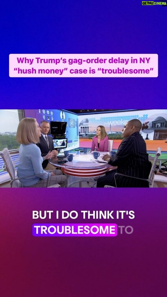 Symone Sanders Instagram - @symonedsanders says [Trump] continues to post “non-truths on Truth” about his ongoing “hush money” trial in NY despite a gag-order being in place.   MSNBC Legal Analyst Mary McCord says it’s “troublesome” that Judge Merchan has waited so long to hold Trump accountable.