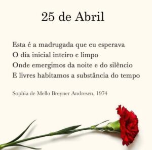 Tânia Ribas de Oliveira Instagram - O dia inicial inteiro e limpo é hoje.
50 anos de Liberdade em Portugal ❤️