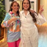 Tânia Ribas de Oliveira Instagram - Hoje, recebemos a maravilhosa iolanda, que nos representou tão bem no Festival Eurovisão da Canção 😍