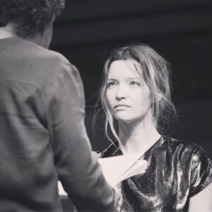 Talulah Riley Instagram - ✨Have had a great time in Canterbury at the Malthouse Theatre✨

Dr. Faustus. Book-in-hand performances. Couple of days rehearsal. First full run-through was in front of an audience. Final performance this evening. 

🖤Dominic West as Dr. Faustus. I play Mephistopheles 🖤

In between shows have been eating oysters and donuts with friends and family in Whitstable. 

Last time I was on stage was… 16 years ago! 😱

Photo credit: Kevin Ralph