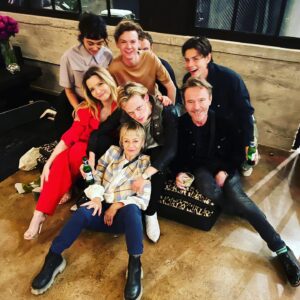 Talulah Riley Instagram - Thank you @magdabutrym for the gorgeous red suit. It took me from NYC @pistol press-day to partying with actual rockstars (not pictured…) at @chromeheartsofficial. Sparkly shoes from @renecaovilla ❤️❤️ styled by @chercoulter and grooming (much earlier in the day) by @benskervin and @samanthalmua. The evening descended into CHAOS ❤️❤️❤️