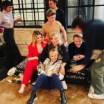 Talulah Riley Instagram - Thank you @magdabutrym for the gorgeous red suit. It took me from NYC @pistol press-day to partying with actual rockstars (not pictured…) at @chromeheartsofficial. Sparkly shoes from @renecaovilla ❤️❤️ styled by @chercoulter and grooming (much earlier in the day) by @benskervin and @samanthalmua. The evening descended into CHAOS ❤️❤️❤️