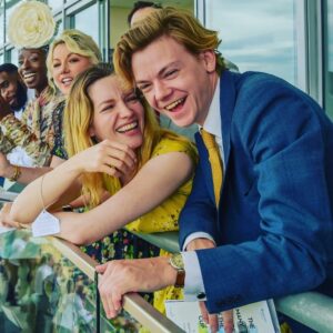 Talulah Riley Instagram - ☀️Thank you @zafrushdie @natalierushdie and @greenroomvip for a wonderful day  @ascotracecourse yesterday☀️

🐎 Afternoon tea and horses: two of my very favourite things 🐎 

💰We both gave ourselves a £5 per race limit. Thomas had an uncanny knack of picking winning horses and did very well. I was down £10 by the end of the day… 💰

🤪These photos are a continuation of my, ‘overly-emoting at sporting events,’ Instagram series🤪

👒 The boys were forced to wear our hats for the final pic. I think safe to say they wore them better 👒 

xx