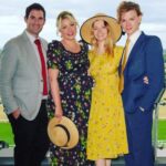 Talulah Riley Instagram - ☀️Thank you @zafrushdie @natalierushdie and @greenroomvip for a wonderful day @ascotracecourse yesterday☀️ 🐎 Afternoon tea and horses: two of my very favourite things 🐎 💰We both gave ourselves a £5 per race limit. Thomas had an uncanny knack of picking winning horses and did very well. I was down £10 by the end of the day… 💰 🤪These photos are a continuation of my, ‘overly-emoting at sporting events,’ Instagram series🤪 👒 The boys were forced to wear our hats for the final pic. I think safe to say they wore them better 👒 xx