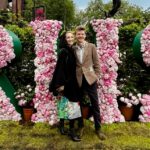 Talulah Riley Instagram - Caecilius est in horto. 🌺 Thank you very much to @thenewtinsomerset for having us to @rhschelsea yesterday. I was very excited to see the Roman garden and we had a thoroughly lovely time, despite the downpour! 🌺