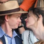 Talulah Riley Instagram - 🎾Have been in giggles for days at these candid shots from @wimbledon 🎾 🍾We posed very demurely at the @champagnelanson sign — Thank you, Lanson, for having us! And for feeding us all day long (lamb wellington, strawberries-and-cream, afternoon tea, pick-and-mix to take to court, lots of Lanson for Thomas. Yum.) But didn’t quite realise how visible we were (all day long…) while watching the tennis. 🍾 I usually describe myself as ‘stoic,’ but having seen these images I’m quite sure I can no longer make that claim… In a previous era, these might also be titled: ‘Why not to take your girlfriend to a sporting event.’ I honestly don’t know why I’m yawning/appear to be asleep in a lot of these shots. I was genuinely riveted by the matches. And thank you again, @champagnelanson for having us and for your very generous hospitality. 🖤🧷It was also lovely to have a mini @pistol reunion with @emmajappleton🧷🖤 💙And thank you @mrselfportrait for the loan of such a pretty dress. I really loved it. 💙 ✨Finals today. Unfortunately I’m not at Wimbledon, but will be cheering for @djokernole ✨ photo credit: @gettyimages
