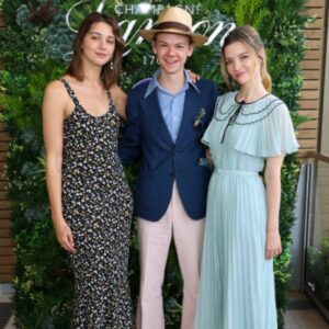 Talulah Riley Instagram - 🎾Have been in giggles for days at these candid shots from @wimbledon 🎾

🍾We posed very demurely at the @champagnelanson sign — Thank you, Lanson, for having us! And for feeding us all day long (lamb wellington, strawberries-and-cream, afternoon tea, pick-and-mix to take to court, lots of Lanson for Thomas. Yum.) But didn’t quite realise how visible we were (all day long…) while watching the tennis. 🍾

I usually describe myself as ‘stoic,’ but having seen these images I’m quite sure I can no longer make that claim… 

In a previous era, these might also be titled: ‘Why not to take your girlfriend to a sporting event.’ I honestly don’t know why I’m yawning/appear to be asleep in a lot of these shots. I was genuinely riveted by the matches. And thank you again, @champagnelanson for having us and for your very generous hospitality. 

🖤🧷It was also lovely to have a mini @pistol reunion with @emmajappleton🧷🖤

💙And thank you @mrselfportrait for the loan of such a pretty dress. I really loved it. 💙 

✨Finals today. Unfortunately I’m not at Wimbledon, but will be cheering for @djokernole ✨

photo credit: @gettyimages