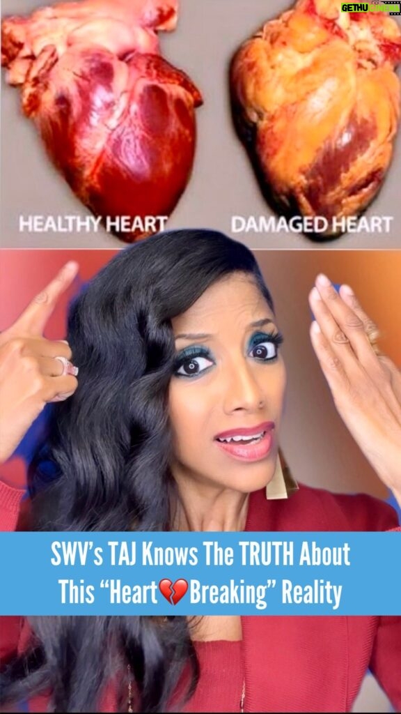 Tamara 'Taj' Johnson-George Instagram - MORE THAN 80% OF Black Women 20 years old & older have High Blood Pressure & Don’t Know It! I WAS ONE!!! 🤯 Studies show that 805,000 Americans will have a heart attack this year, and that number keeps rising! If that isn’t an eye opener on World Heart Day I don’t know what is. Stress and poor lifestyles are taking a toll on our bodies and this is nothing to play with. It’s critical you know your numbers, monitor your blood pressure at home, and make sure you talk to your doctor about it. This is we’ve created a FREE HEART HEALTH ❤️ KIT for you with vital information you need to take control of your blood pressure. It is available for DOWNLOAD via the 🔗 in our BIO. While you’re doing the work to PREVENT with our PREVENTION Daily Kit, you should consider adding the HEART HEALTH supplement to support you. Remember while you’re eliminating inflammation, balancing out hormones and regulating vitamin d, we must strengthen our heart. Take the Free QUIZ at the 🔗 in @CoachGessie BIO to find out if it’s right for you. This is our truth! Even SWV’s Own @tajgeorge can relate and has shared her own truth about her heart condition and the many struggles she’s faced and is overcoming due to her cardiovascular health. Even with a retired athlete husband and a young son who’s currently playing sports—the worry doesn’t stop! She’s doing her part to take care of her family and she will be talking to us about her own journey of protecting her heart and her family during such testy times. Tune in TOMORROW (9/28) at 7pm EST/6 CST! . . . #worldhearthealthday #worldheartday #cardiovascularhealth #hearthealth #chronicdisease